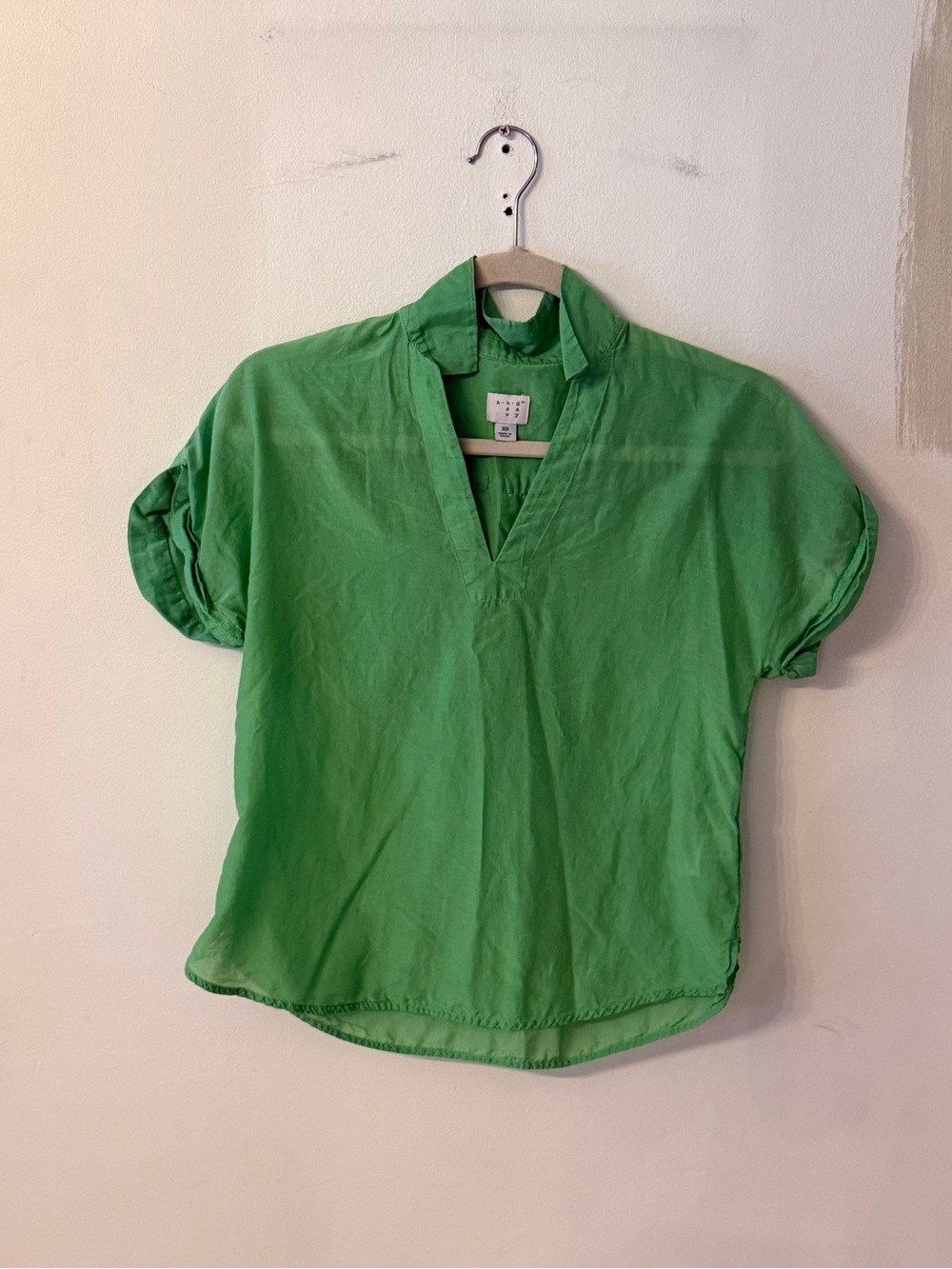 Lightweight Green V-Neck Women’s Shirt